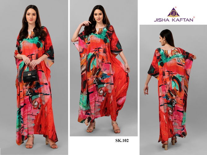 Jelite Silk Digital Printed Casual Wear Wholesale Kaftan Catalog
